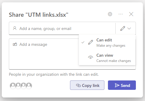 SharePoint sharing controls