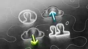 Grey IT cloud graphic
