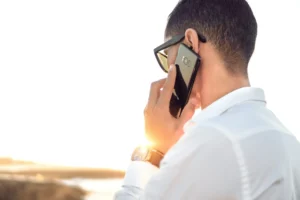 man talking on the phone