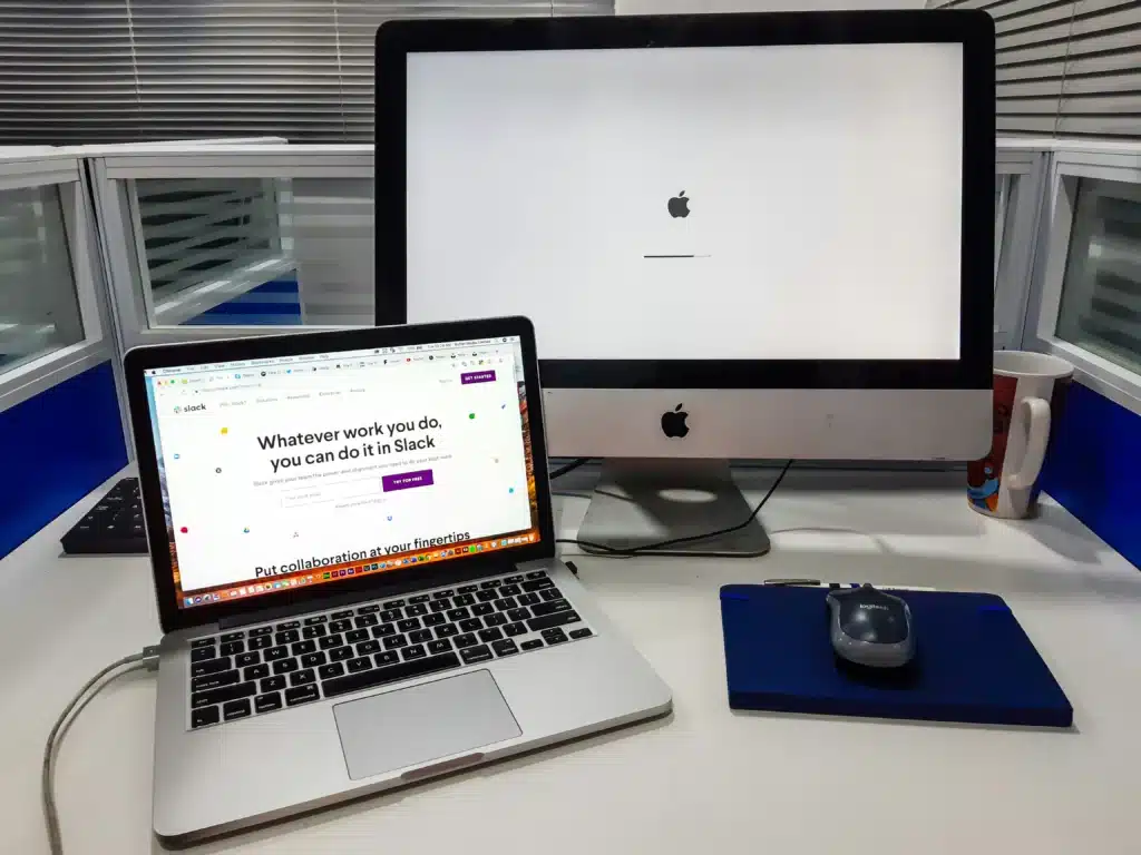 Slack set up on MacBook