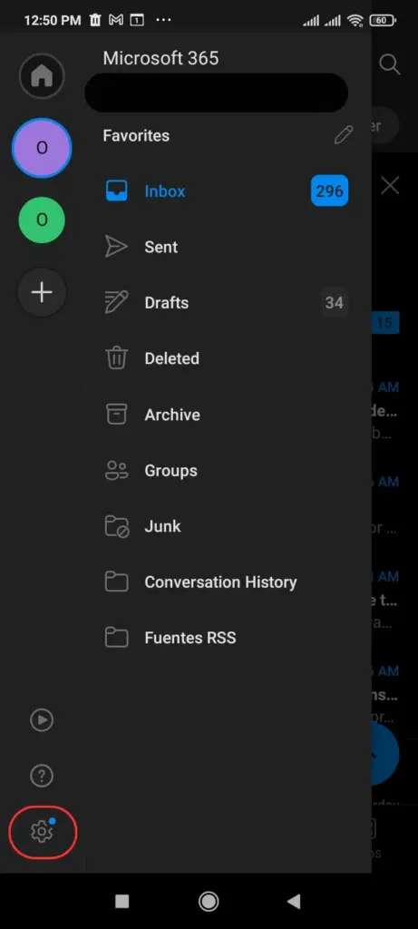 set up out of office message outlook mobile step 2