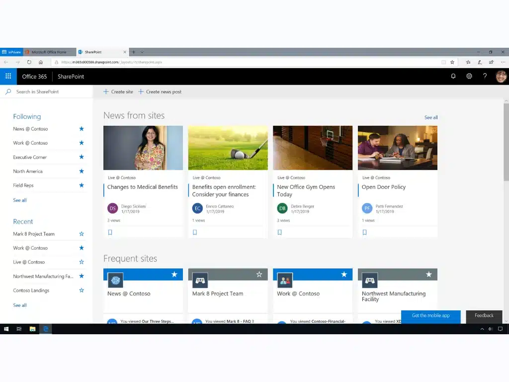 sharepoint document and data management
