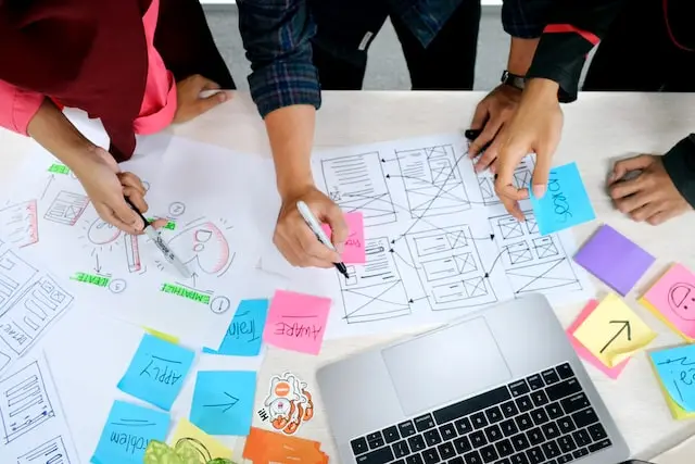 people designing an app