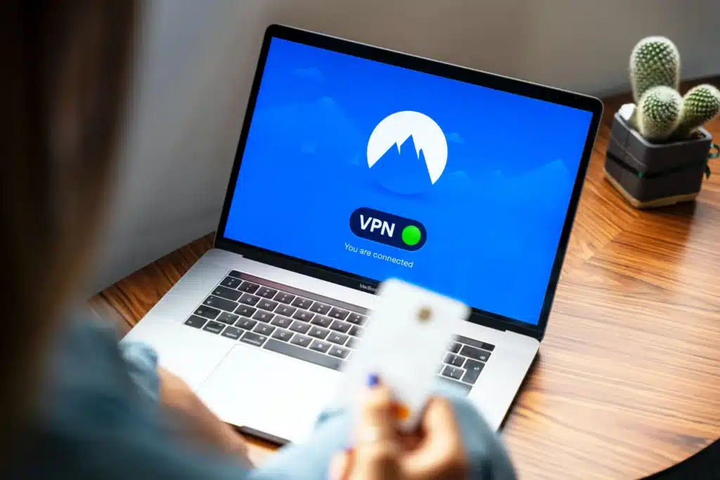 woman connecting to a vpn